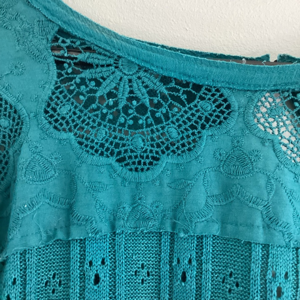 34. Free People ~Once upon a Time Bell Sleeve Top Size M - Picture 5 of 5
